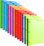 INFUN 0.75 Inch Telescoping 3 Ring Binder - 4 PCS, Flexible Round Binder with Customizable Front Cover and Clear Catalog Pocket, 0.75Inch Rings, 160 Sheet Capacity-Black