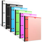 INFUN 1" & 1.5" Telescoping 3-Ring Binder – 6-Pack | Space-Saving Adjustable Spine | Customizable Front Cover