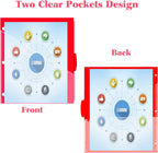 INFUN Plastic 5-Tab Binder Dividers with 2 Pockets - 3 Sets,15PCS Multicolor 2 Pocket Dividers with 3 Holes for 3 Ring Binders ，Total 15 Tabs