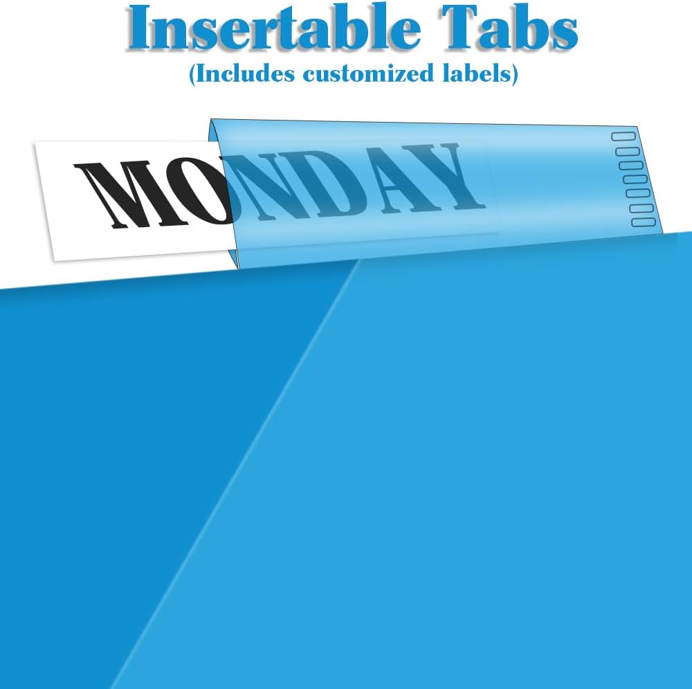 INFUN Plastic 8-Tab Dividers with Two Pockets - 3 Sets, 24 PCS Multicolor Binder Dividers with Pockets,8 -Tab Dividers for 3 Ring Binder